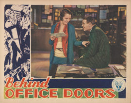 BEHIND OFFICE DOORS PRE-CODE LOBBY CARD WITH MARY ASTOR (1931)