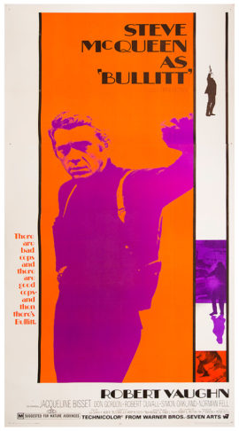 BULLITT (1968) Three sheet poster