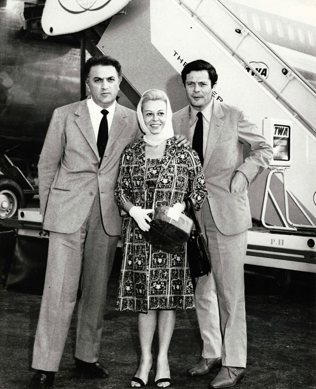 FEDERICO FELLINI, GIULETTA MASINA, MARCELLO MASTROIANNI (ca. early-1960s)