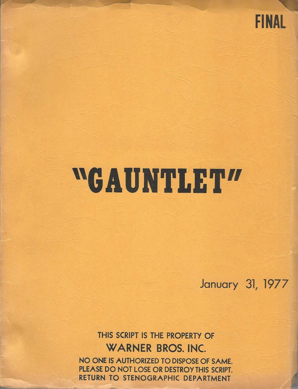 GAUNTLET, THE (1977)