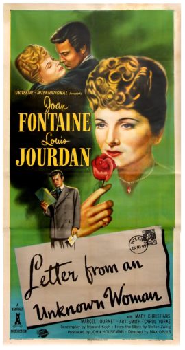 LETTER FROM AN UNKNOWN WOMAN (1948) Three sheet poster
