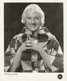 PHYLLIS DILLER IN EARLY GAC AGENCY TALENT HEAD SHOT (c. 1960)