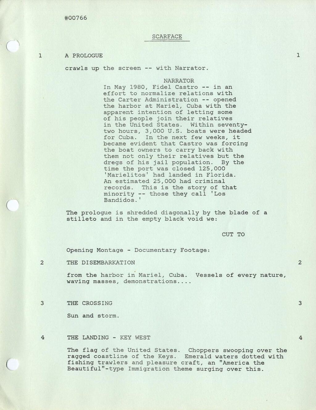 SCARFACE (1983) Final Draft Screenplay by Oliver Stone Oct 29, 1982