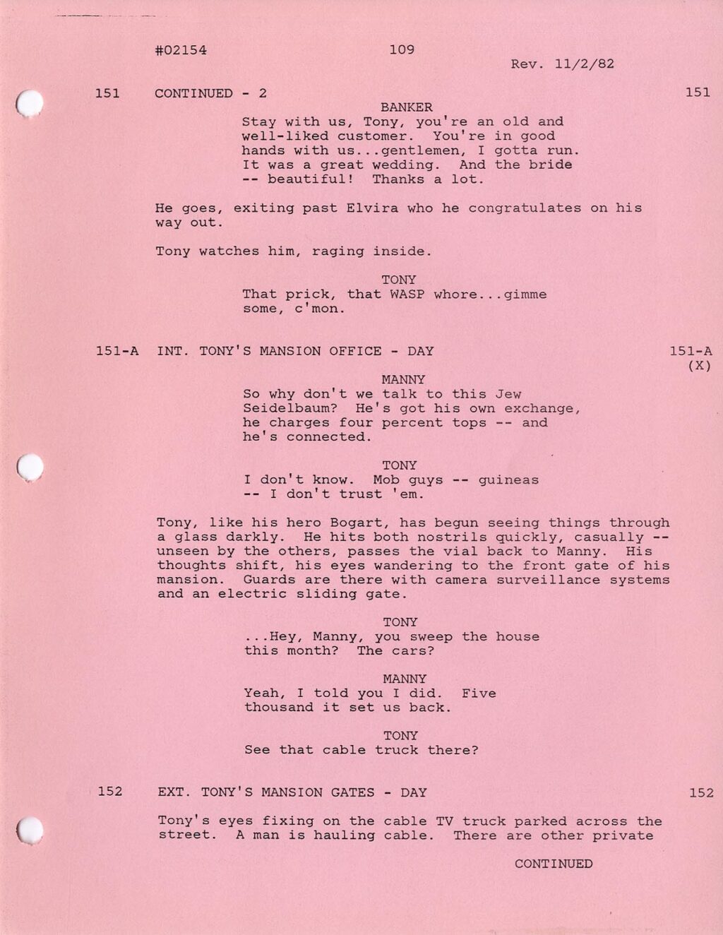 SCARFACE (1983) Final Draft Screenplay by Oliver Stone Oct 29, 1982
