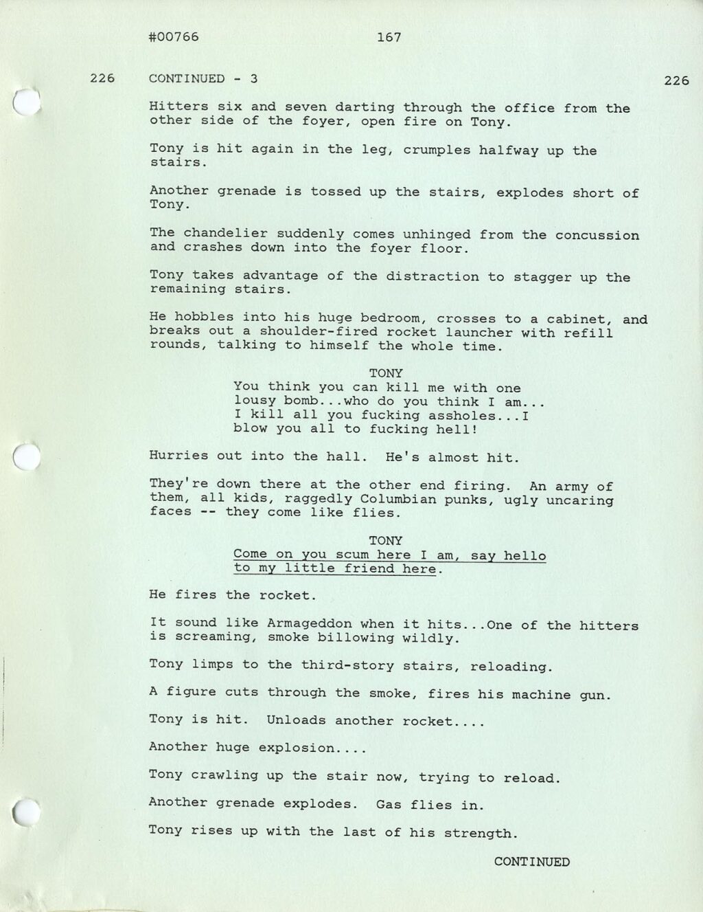 SCARFACE (1983) Final Draft Screenplay by Oliver Stone Oct 29, 1982