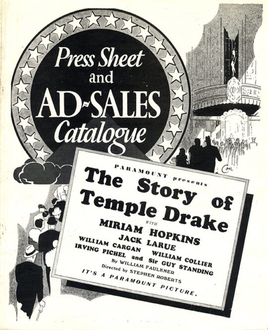 STORY OF TEMPLE DRAKE, THE (1933) UK pressbook