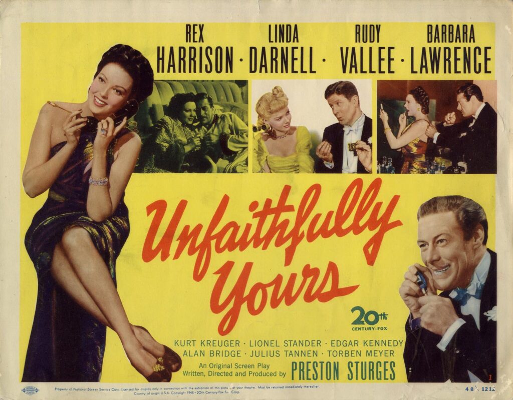 UNFAITHFULLY YOURS (1948) Set of 8 lobby cards