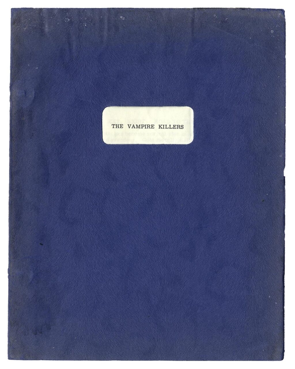 FEARLESS VAMPIRE KILLERS, THE (1967) [The Vampire Killers] Screenplay by Roman Polanski and Gérard Brach