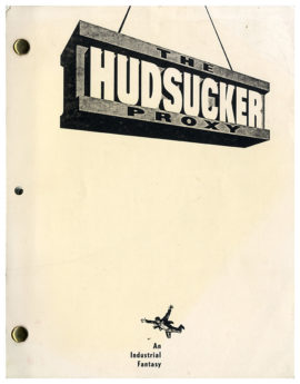 HUDSUCKER PROXY, THE (Nov 25, 1992) Revised screenplay by Ethan Coen, Joel Coen, Sam Raimi