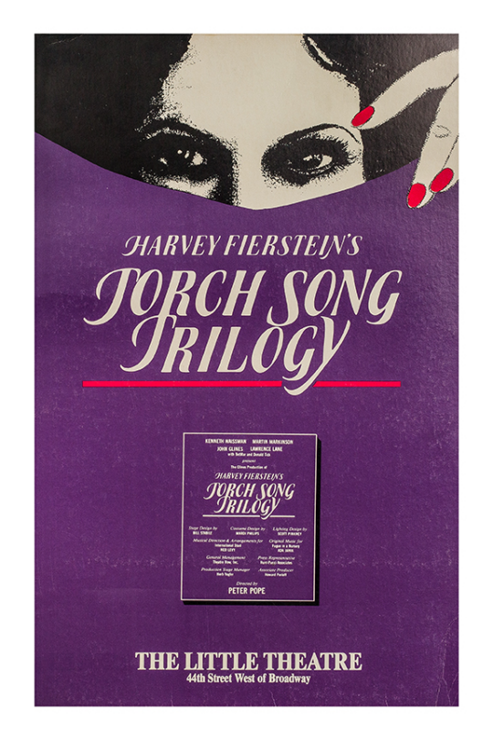 TORCH SONG TRILOGY (1982) Broadway window card poster
