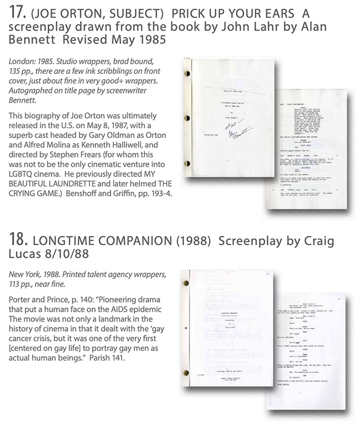 WalterFilm: LGBTQ Cultural History: Film Script:s "Prick Up Your Ears" & "Longtime Companion"