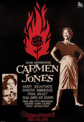 CARMEN JONES (1955 Swedish-release) Poster ft. Dorothy Dandridge