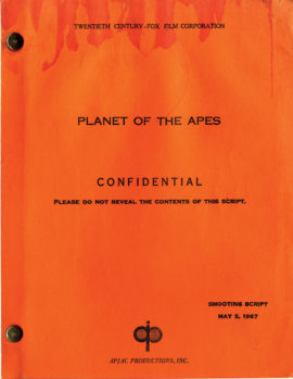 PLANET OF THE APES (1968) shooting film script dated May 5, 1967 by Michael Wilson