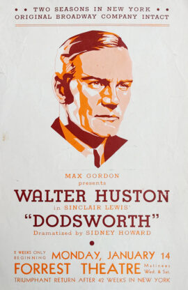 DODSWORTH (1935) Theatre tour flyer