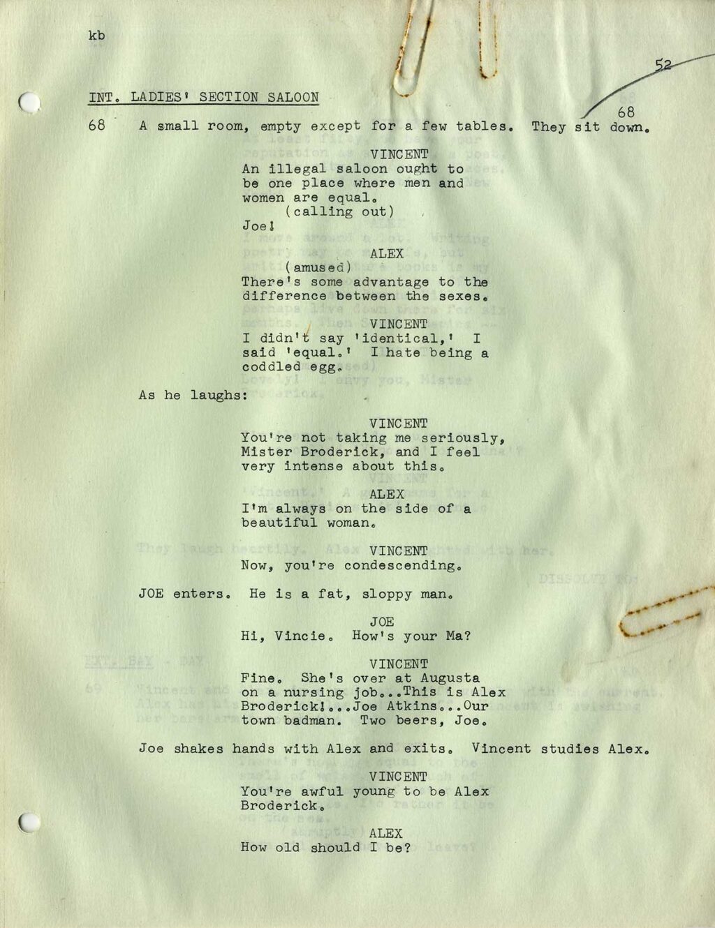 EDNA ST. VINCENT MILLAY STORY, THE (Feb 19, 1959) Final Draft screenplay by Michael Blankfort - Image 5