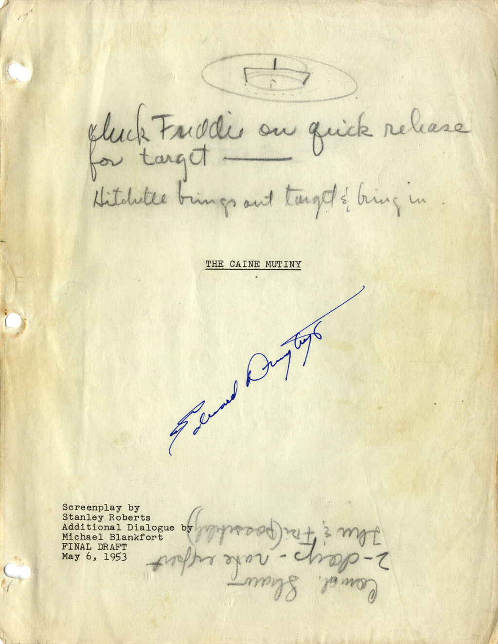 CAINE MUTINY, THE (1954) Final Draft screenplay by Stanley Roberts, Michael Blankfort, May 6, 1953 - Image 2