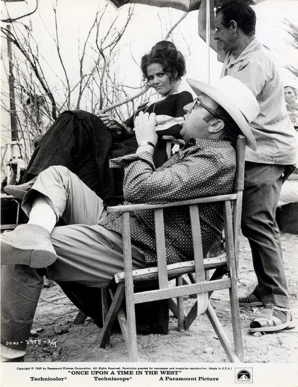 ONCE UPON A TIME IN THE WEST (1969 US-release) BTS photo of Sergio Leone