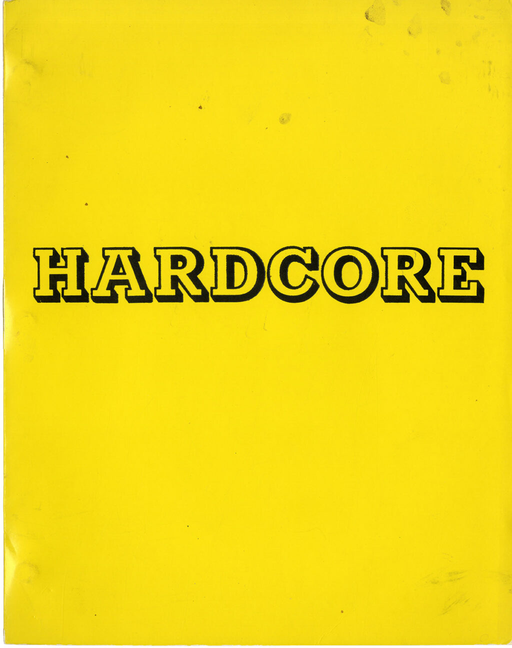 HARDCORE (1979) Revised screenplay by Paul Schrader, Jan 4, 1978