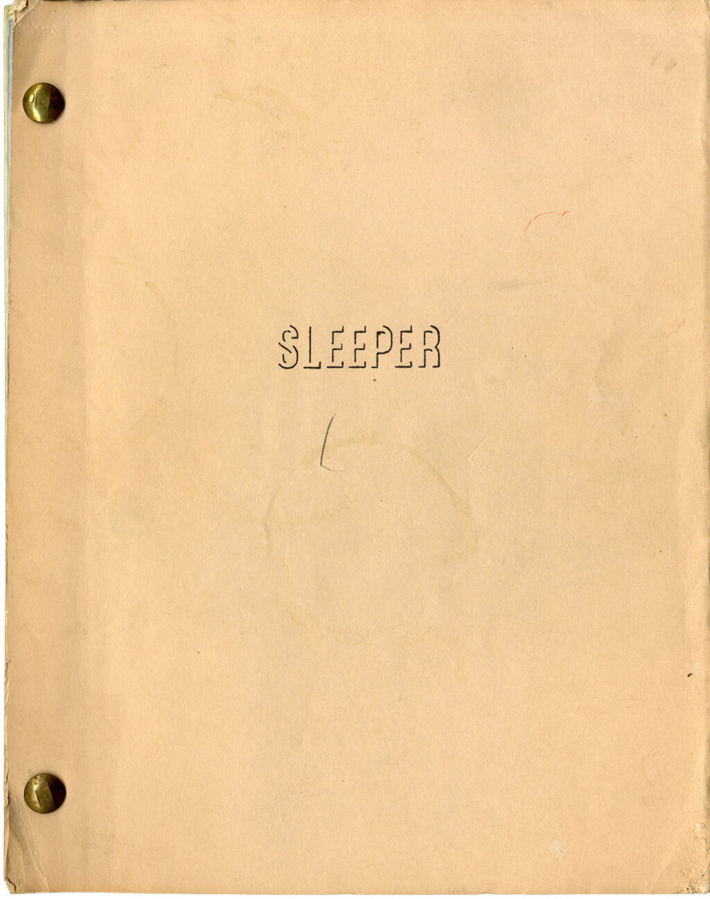 SLEEPER (1973) Revised film script by Woody Allen and Marshall Brickman REVISION #3