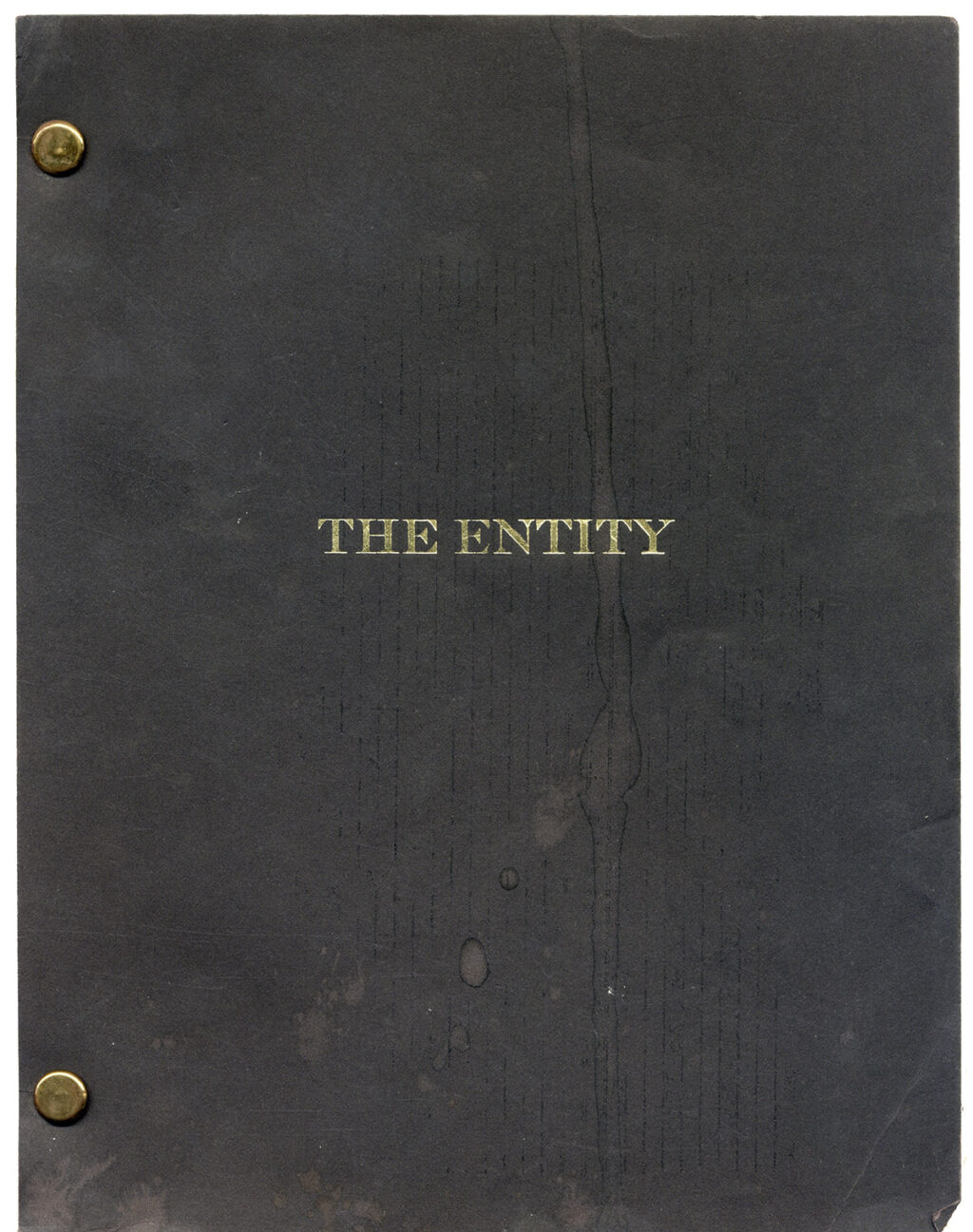 ENTITY, THE (1982) REVISED DRAFT script + SHOOTING SCHEDULE