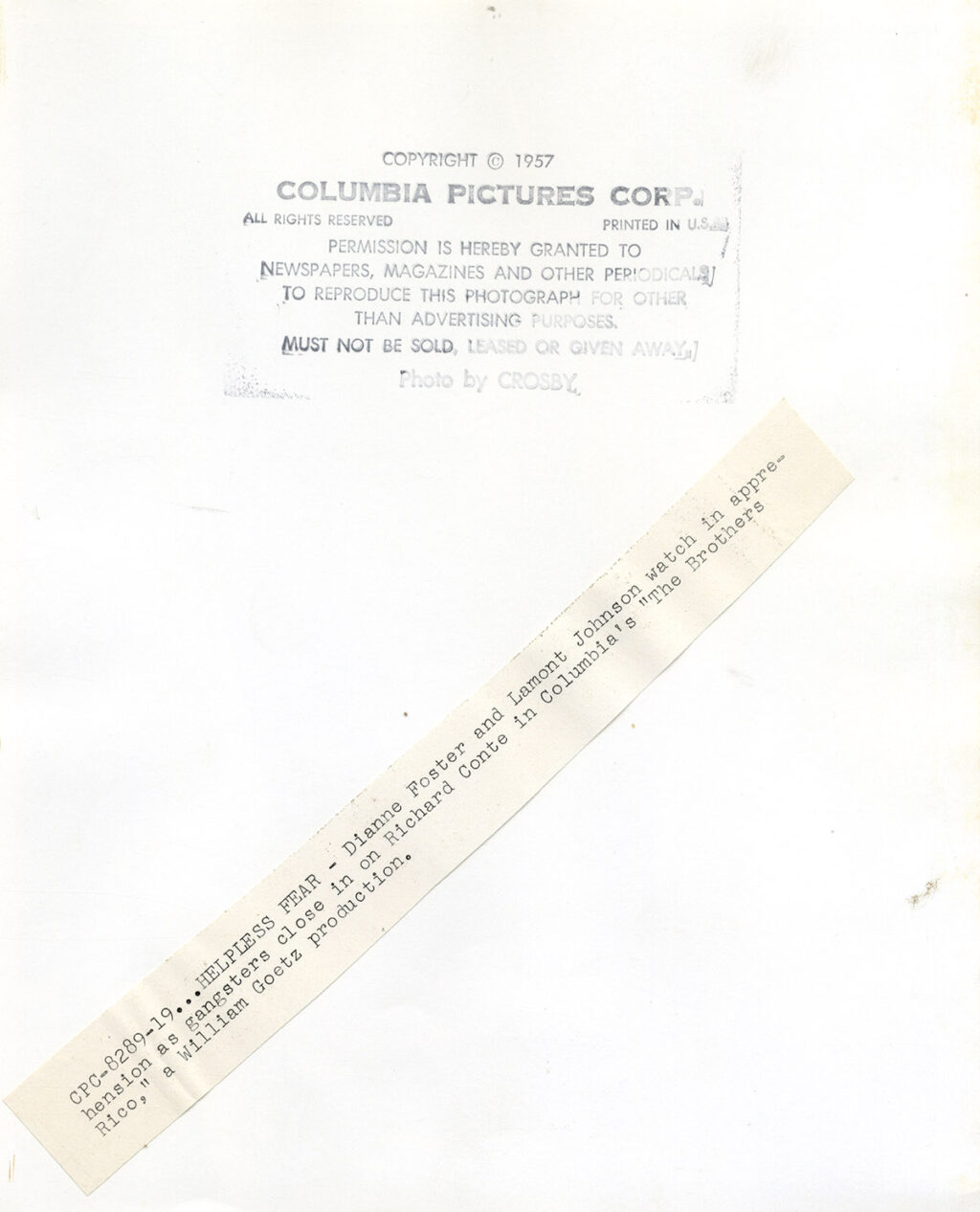 BROTHERS RICO, THE (1957) Set of 19 photos - Image 4