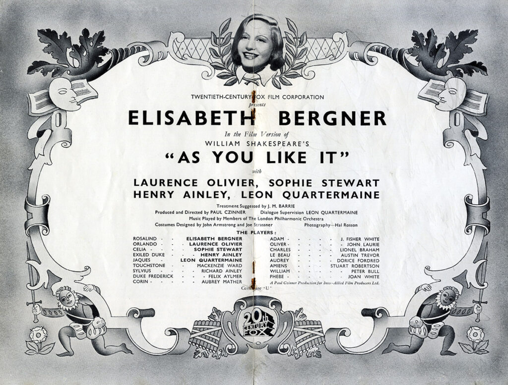 AS YOU LIKE IT (1936) British souvenir program - Image 2
