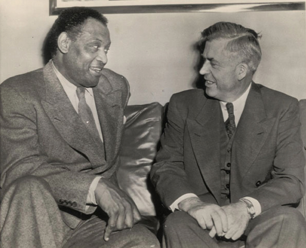 “Robeson leaves Red Front Rally,” Nov. 14, 1956.