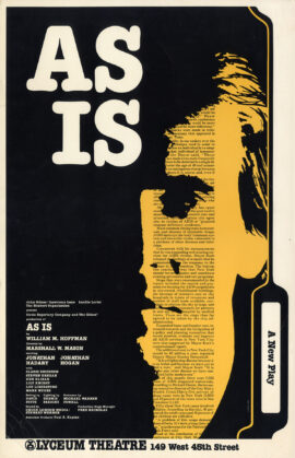 AS IS (1985) Theatre poster