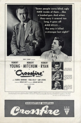 CROSSFIRE (1947) Pressbook