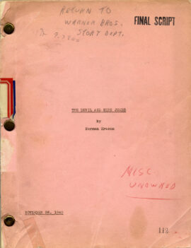 DEVIL AND MISS JONES, THE (Nov 26, 1940) Final Script by Norman Krasna