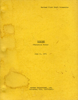 ESCAPADE [working title for: A WARM DECEMBER] (Jun 11, 1971) Revised First Draft screenplay