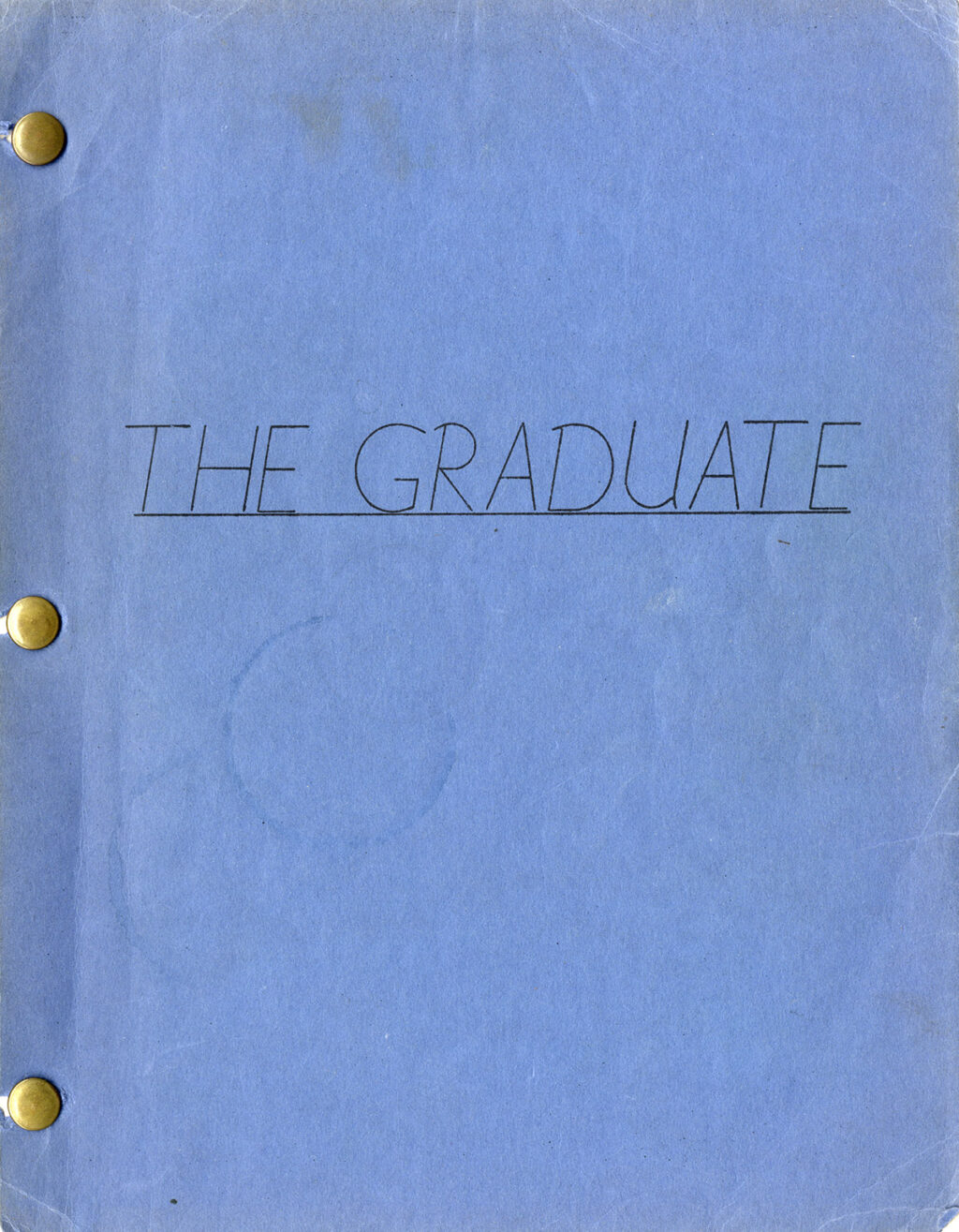 GRADUATE, THE (Mar 29, 1967) Final Draft Screenplay by Buck Henry and Mike Nichols