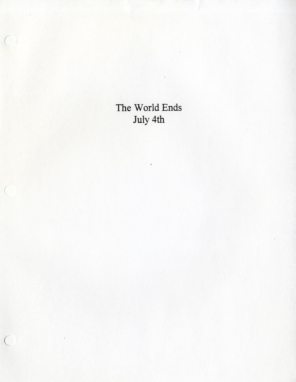INDEPENDENCE DAY (May 11, 1995) Second Draft script by Dean Devlin and Roland Emmerich - Image 4