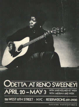 ODETTA AT RENO SWEENEY (1975) Postcard