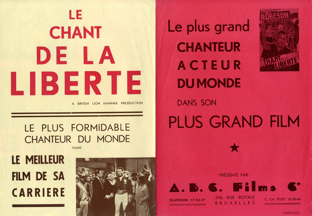 SONG OF FREEDOM [LE CHANT DE LA LIBERTÉ] (1936) Belgian pressbook - Image 3