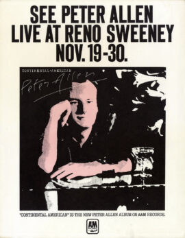 PETER ALLEN LIVE AT RENO SWEENEY (1974)