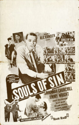 SOULS OF SIN (1949) Window card poster