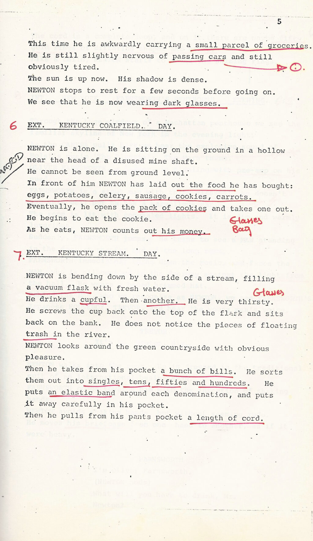 MAN WHO FELL TO EARTH, THE (1976) Draft film script of set decorator Simon Wakefield - Image 5
