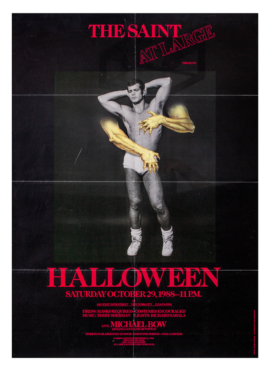 THE SAINT AT LARGE Presents HALLOWEEN (Oct 29, 1988) Event poster / Designed by Jim Weidinger