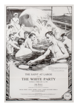 THE SAINT AT LARGE Presents THE WHITE PARTY (Feb 16, 1992) Event poster