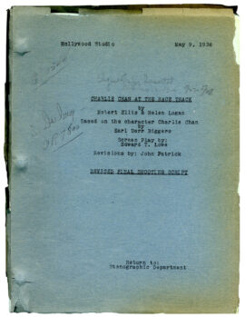 CHARLIE CHAN AT THE RACE TRACK (May 9, 1936) Revised Final shooting script