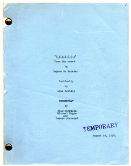 REBECCA (1939) Film script, from the novel by Daphne du Maurier