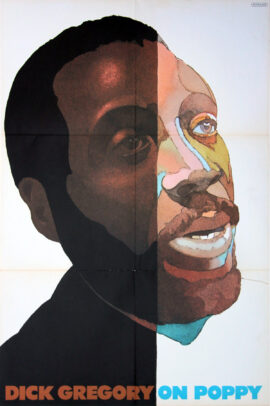 DICK GREGORY ON POPPY (1969) Record store poster by Milton Glaser