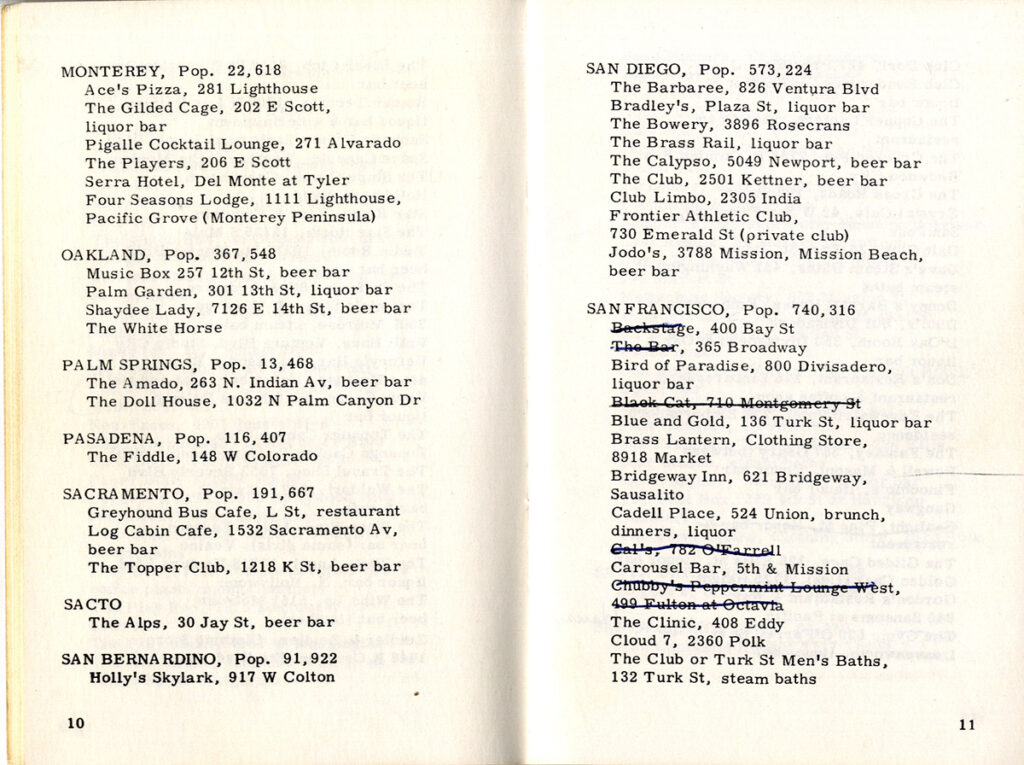 DIRECTORY 43 Second Edition (1964) Gay bar guide