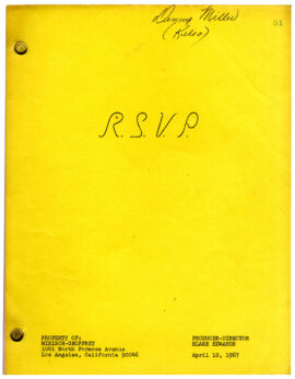 PARTY, THE (under working title R.S.V.P.) (Apr 12, 1967) Film script