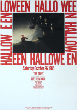 HALLOWEEN (Oct 26, 1985) Event poster for NYC nightclub The Saint