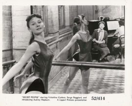 SECRET PEOPLE (1952) Photo ft. Audrey Hepburn at the dance barre