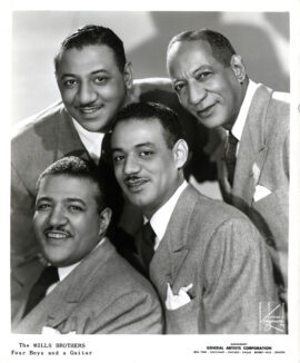 MILLS BROTHERS (ca. 1940s-80s) Set of eight 8 photos