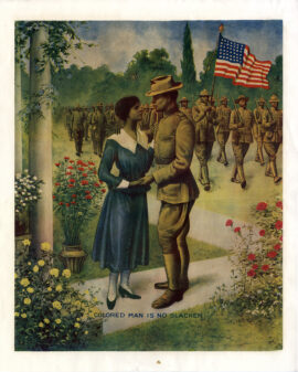 COLORED MAN IS NO SLACKER (1918) Poster by E. G. Renesch