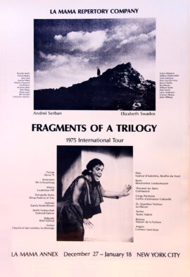 FRAGMENTS OF A TRILOGY 1975 International Tour (1975) Theatre poster